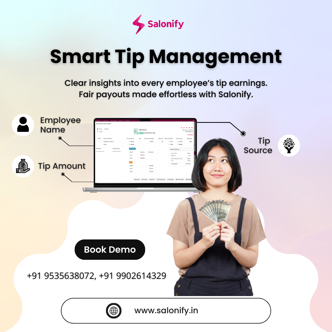 Salonify, Tip management